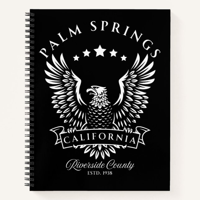 Cuaderno Palm Springs condado de Riverside California Vinta (Anverso)