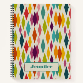 Cuaderno Palm Springs Diamonds Patrón moderno de medio sigl