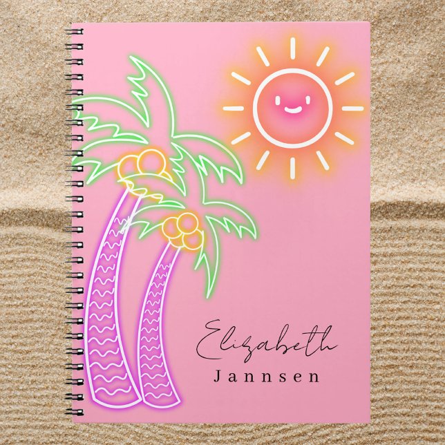 Cuaderno Palm Tree and Sun moderno y exclusivo (Subido por el creador)