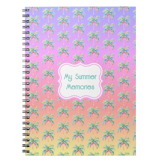 Cuaderno Palm Tree de Isla Tropical (Frente)
