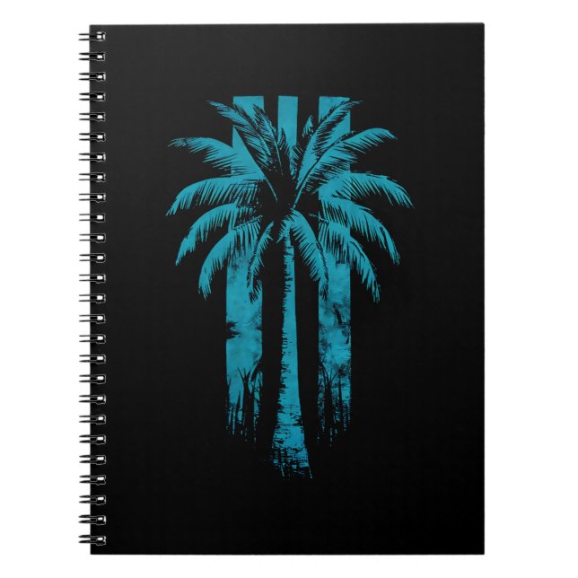 Cuaderno Palm Tree de vacaciones tropicales de verano de Ha (Frente)