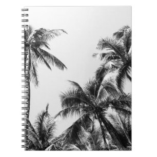 Cuaderno Palm Tree Leaf Black White