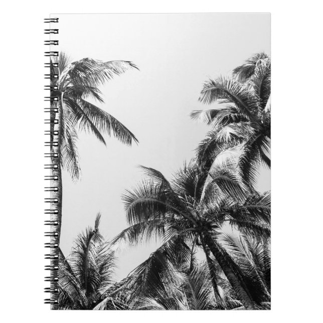 Cuaderno Palm Tree Leaf Black White (Frente)