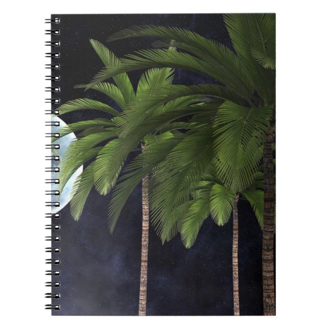 Cuaderno Palm Trees Against the Moon (Frente)