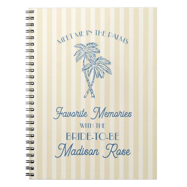 Cuaderno Palma Amarilla de Palm Springs Recuerdos Favoritos (Frente)