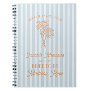 Cuaderno Palma Azul de Palm Springs Recuerdos Favoritos con