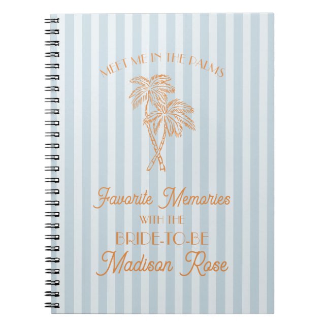 Cuaderno Palma Azul de Palm Springs Recuerdos Favoritos con (Frente)