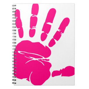 Cuaderno Palma de arte de pintura rosada con impresión manu