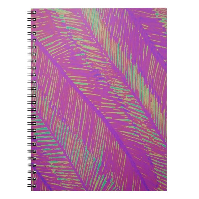 Cuaderno Palmas de Neón Púrpura (Frente)