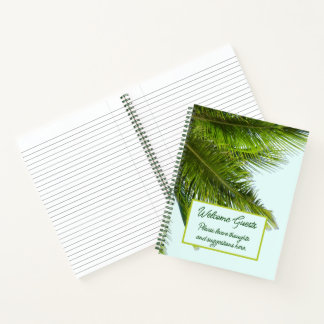 Cuaderno Palmas que Acolhen a los Huéspedes de Alquiler 