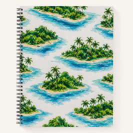 Cuaderno Palmera de Isla Tropical