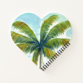Cuaderno palmera tropical Beach en un día soleado