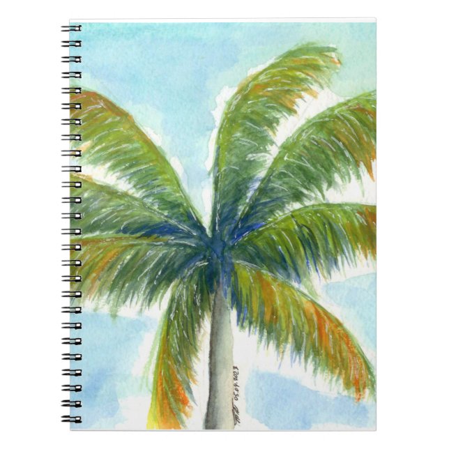 Cuaderno palmera tropical Beach en un día soleado (Frente)