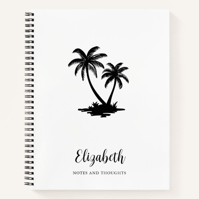 Cuaderno Palmera Tropical Personalizada (Anverso)