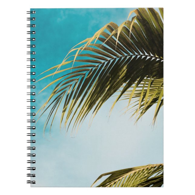 Cuaderno Palmera verde bajo cielo azul (Frente)