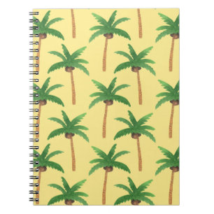 Cuaderno Palmeras acuáticas, fondo tropical.