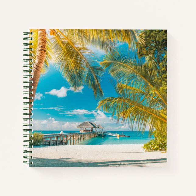 Cuaderno Palmeras al atardecer (Anverso)