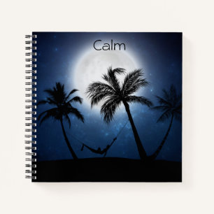 Cuaderno Palmeras bajo la luz de la luna