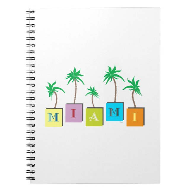 Cuaderno Palmeras de Miami Beach (Frente)