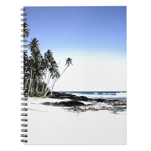 Cuaderno Palmeras exóticas y playa paradisíaca (Frente)
