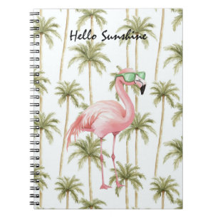 Cuaderno Palmeras Flamingo Rosas