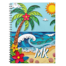 Cuaderno Palmeras personalizadas en la playa