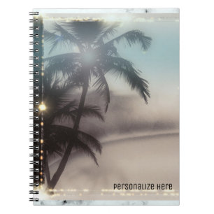 Cuaderno Palmeras Playa Tropical Personalizado