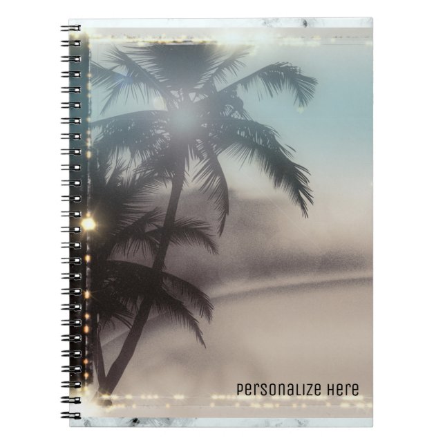 Cuaderno Palmeras Playa Tropical Personalizado (Frente)