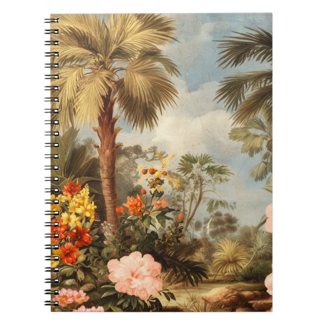 Cuaderno Palmeras Tropicales Botánicas Vintage (Frente)