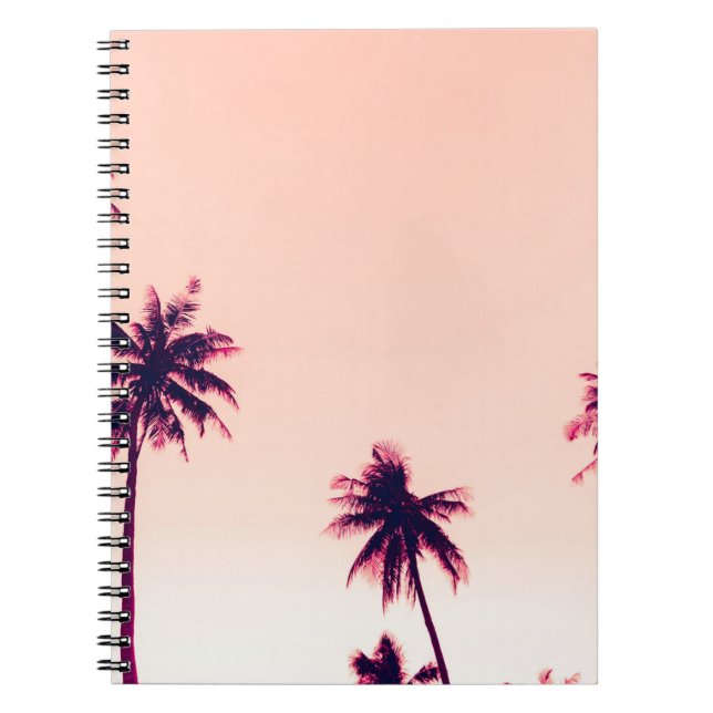 Cuaderno Palmeras tropicales de coco en la naturaleza del c (Frente)