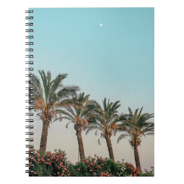 CUADERNO PALMERAS VERDES BAJO CIELO AZUL (Frente)
