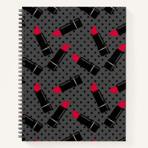 Cuaderno Palo de labios rojo , retro