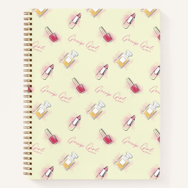 Cuaderno Palo de labios y patrón de perfume de Chica de got (Anverso)