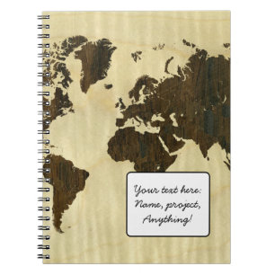 Cuaderno Palo de rosa y mundo rizado Map.jpg de Río del