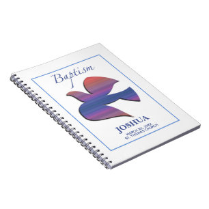 Cuaderno Paloma de Bautismo de Adulto Personalizable