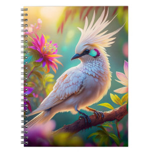 Cuaderno Paloma de Fantasía con Pluma Crestada Juvenil