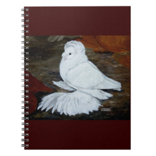Cuaderno Paloma de trompeta blanca inglesa