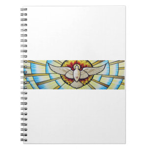 Cuaderno paloma del Espíritu Santo vidriera