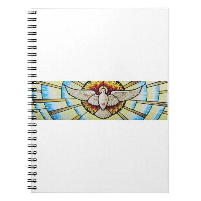 Cuaderno paloma del Espíritu Santo vidriera (Frente)