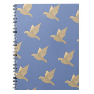 Cuaderno Palomas, pájaros volando notas de arte