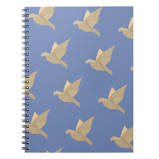 Cuaderno Palomas, pájaros volando notas de arte (Frente)