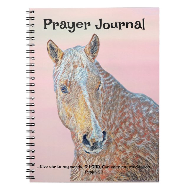 Cuaderno Palomino Horse Art Biblia Verse Prayer Journal (Frente)