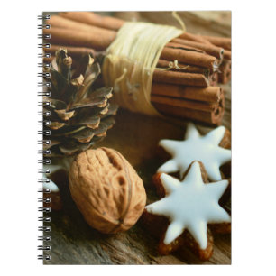 Cuaderno Palos de canela y estrellas navidades