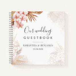 Cuaderno Pampas Grass Terracotta Boda Guest Book