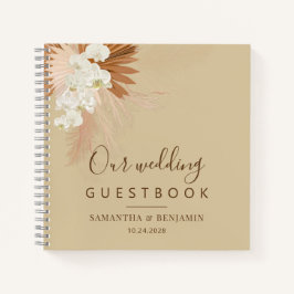 Cuaderno Pampas Grass Terracotta Boda Guest Book