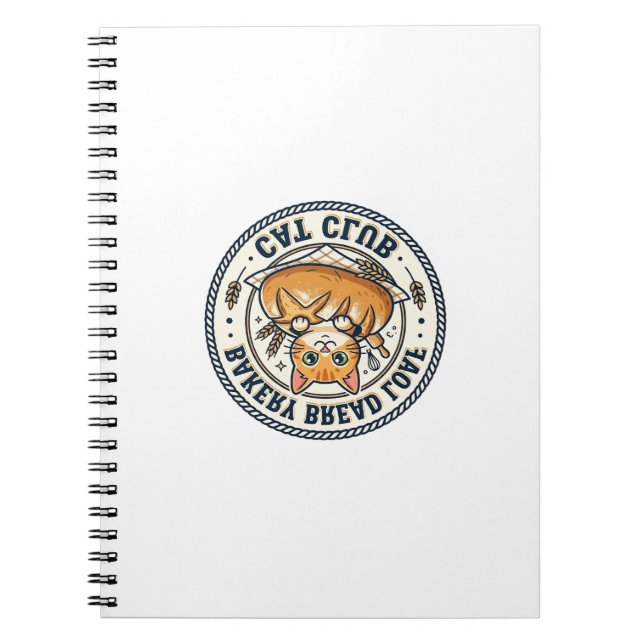 Cuaderno Pan de Hogaza de Panadería Gato Gato Regalo para M (Frente)