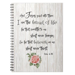Cuaderno Pan de vida Verso de la Biblia KJV