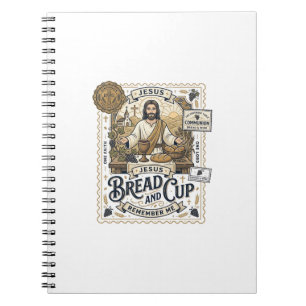 Cuaderno Pan Y Copa Jesús Comunión Fe Cristiana Vint