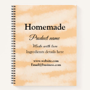Cuaderno Panadería casera hecha con amor añadir texto sitio