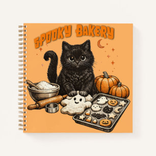 Cuaderno Panadería de Gatos Negros Espeluznantes Galletas d